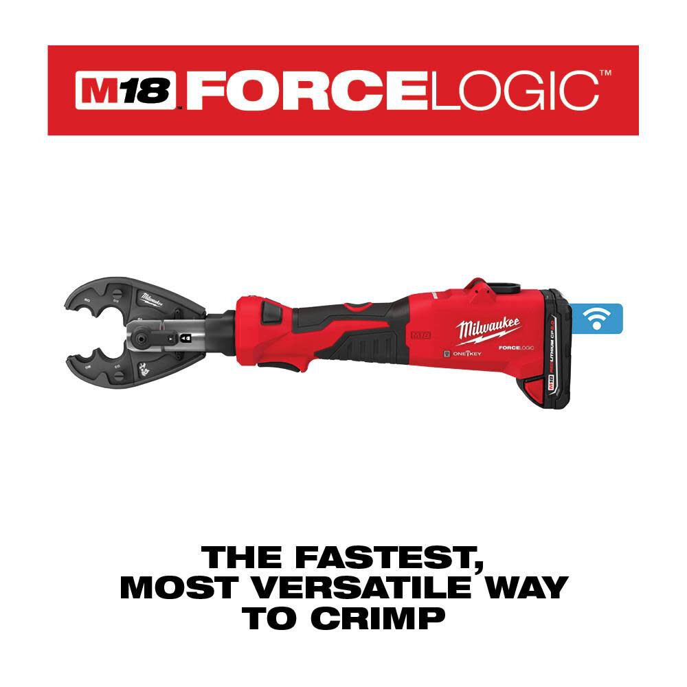 M18 FORCE LOGIC 6T Linear Utility Crimper Kit with BG-D3 Jaw 2978-22BG