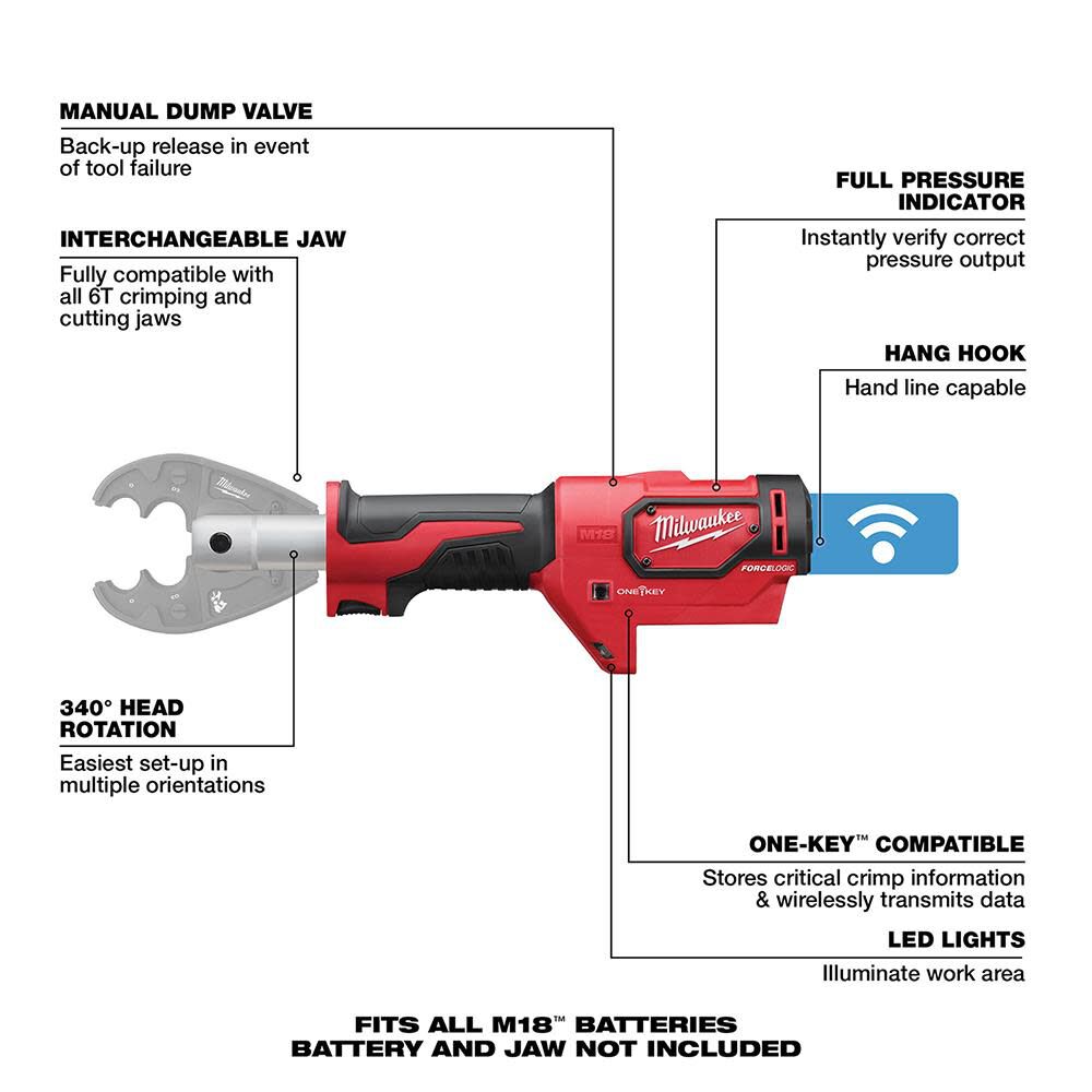 M18FORCE LOGIC 6T Utility Crimper 2678-20