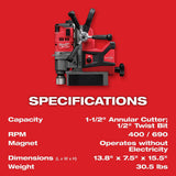 M18 FUEL 1-1/2inch Magnetic Drill Kit 2787-22HD