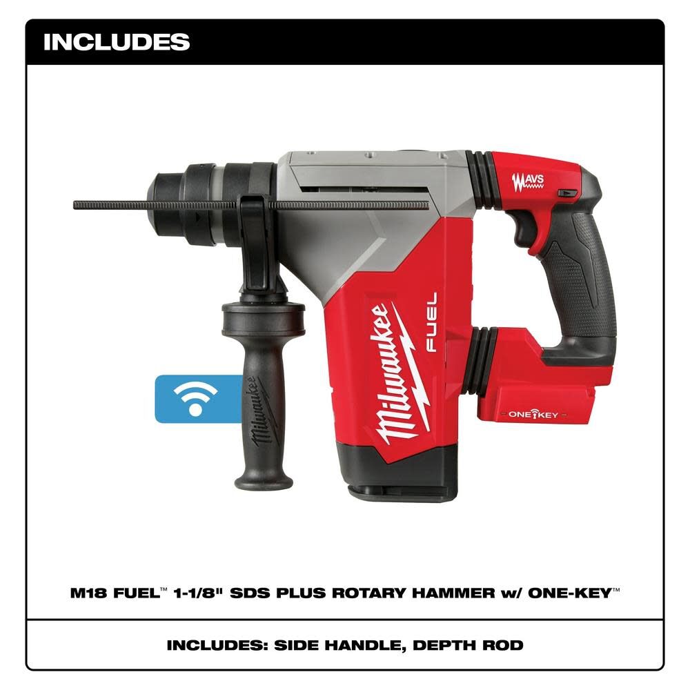 M18 FUEL 1 1/8inch SDS Plus Rotary Hammer with ONE KEY (Bare Tool) 2915-20