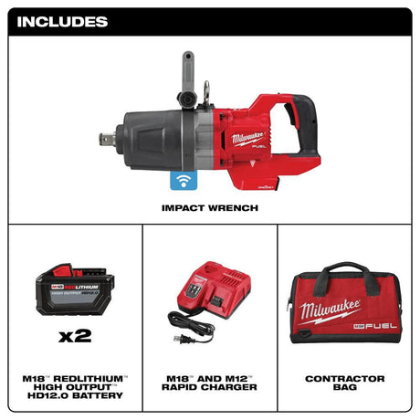 M18 FUEL 1 in. D-Handle High Torque Impact Wrench with ONE-KEY Kit 2868-22HD