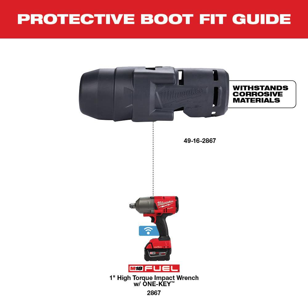 M18 FUEL 1 in. HTIW with ONE-KEY Protective Boot 49-16-2867