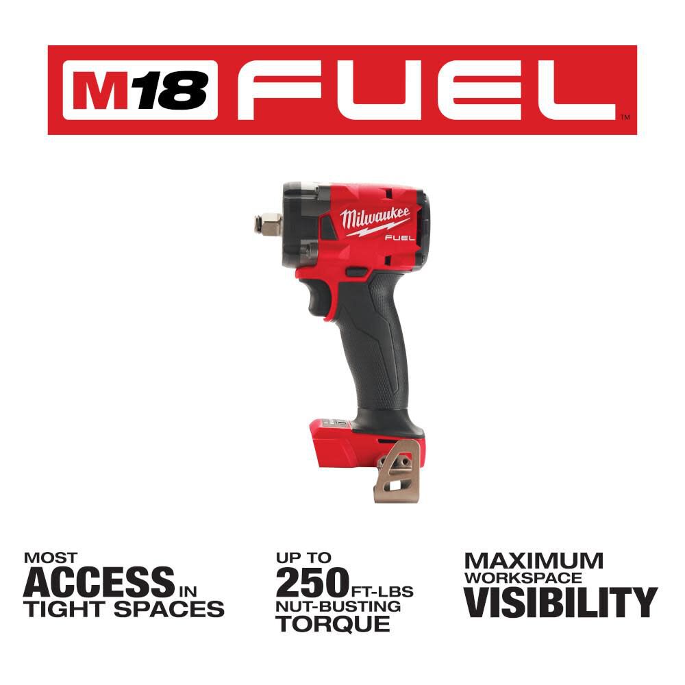 M18 FUEL 1/2 Compact Impact Wrench with Friction Ring (Bare Tool) 2855-20