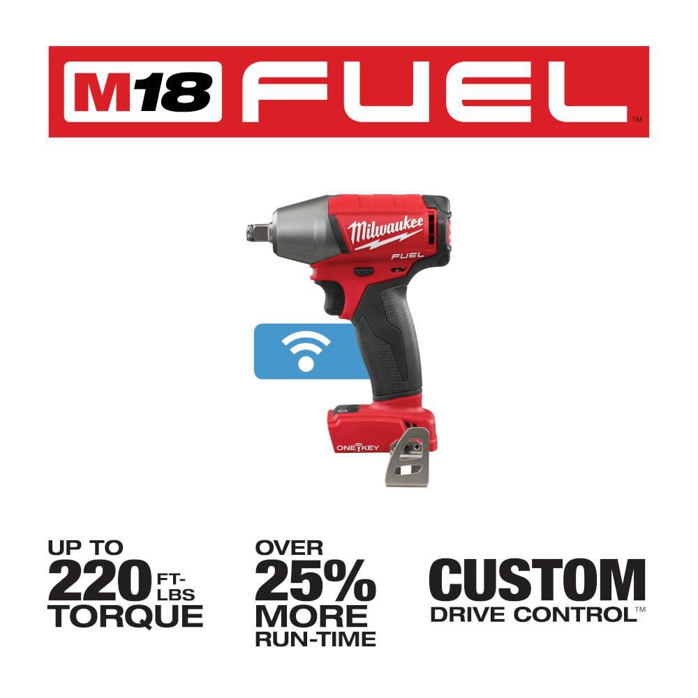 M18 FUEL 1/2 In. Compact Impact Wrench with Friction Ring with ONE-KEY 2759B-20