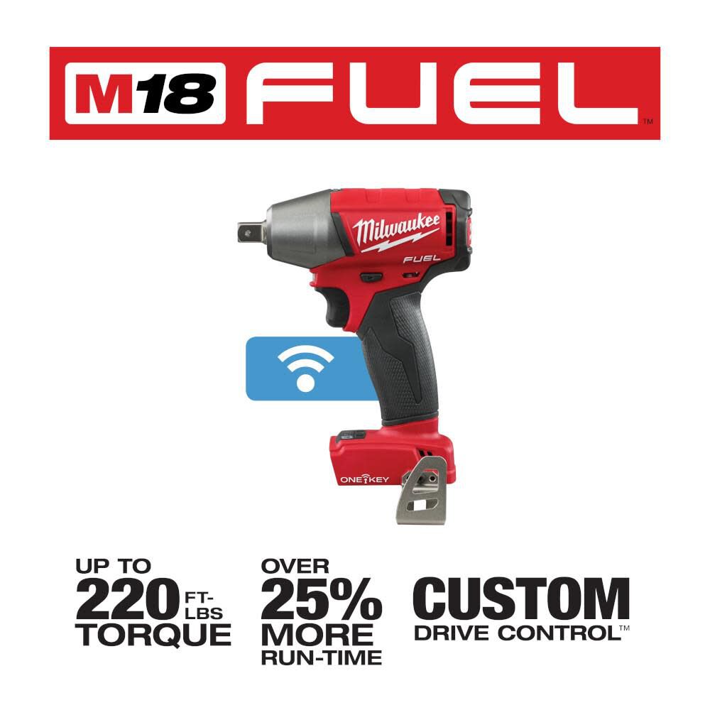 M18 FUEL 1/2 in. Compact Impact Wrench with Pin Detent with ONE-KEY (Bare Tool) 2759-20