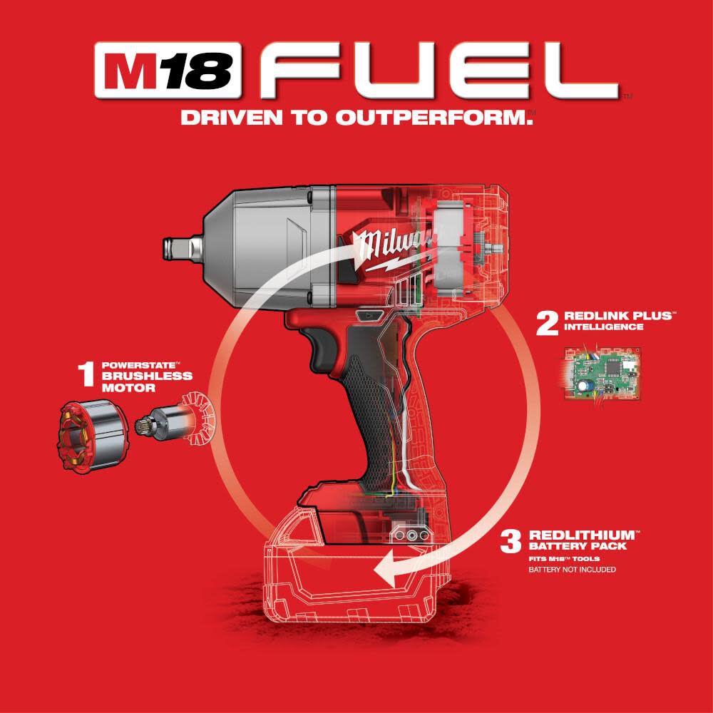 M18 FUEL 1/2 In. High Torque Impact Wrench with Friction Ring (Bare Tool) 2767-20