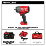 M18 FUEL 1/2 in High Torque Impact Wrench with Friction Ring Kit 2967-21B