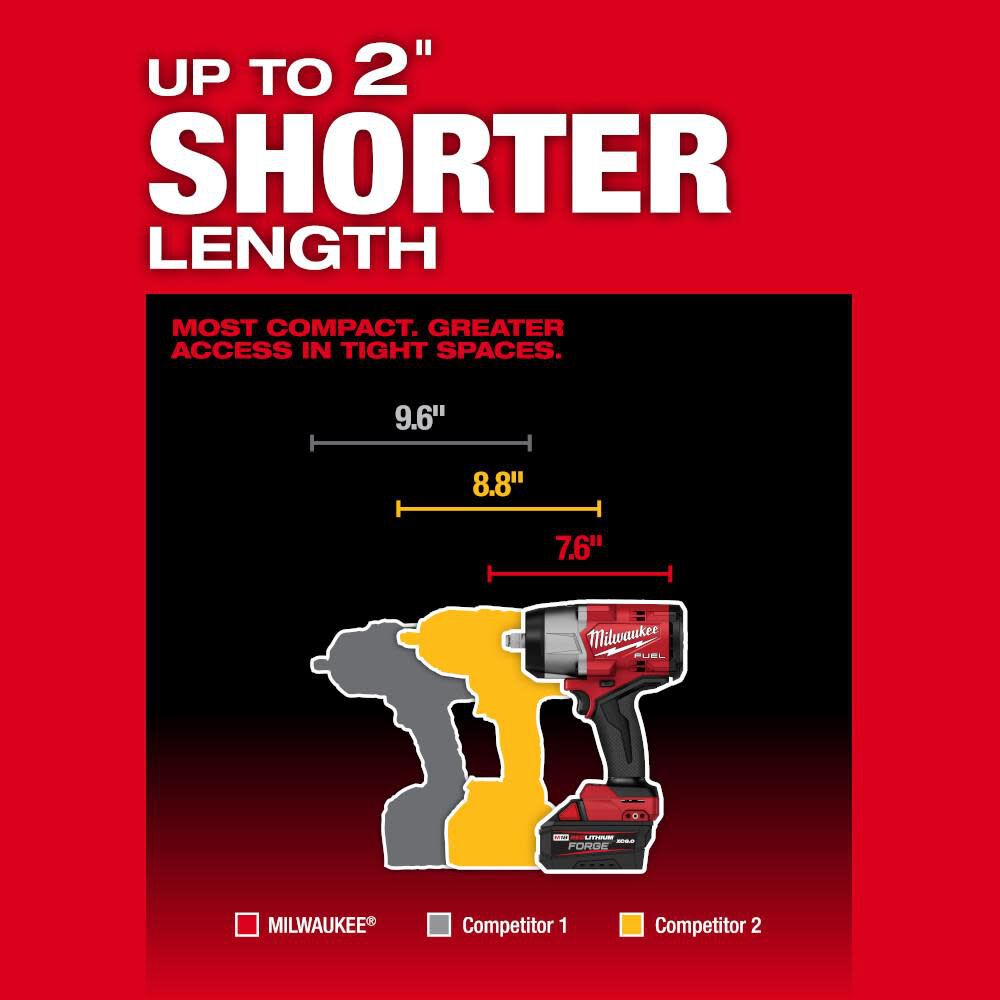 M18 FUEL 1/2in High Torque Impact Wrench with Friction Ring REDLITHIUM FORGE Kit 2967-21F