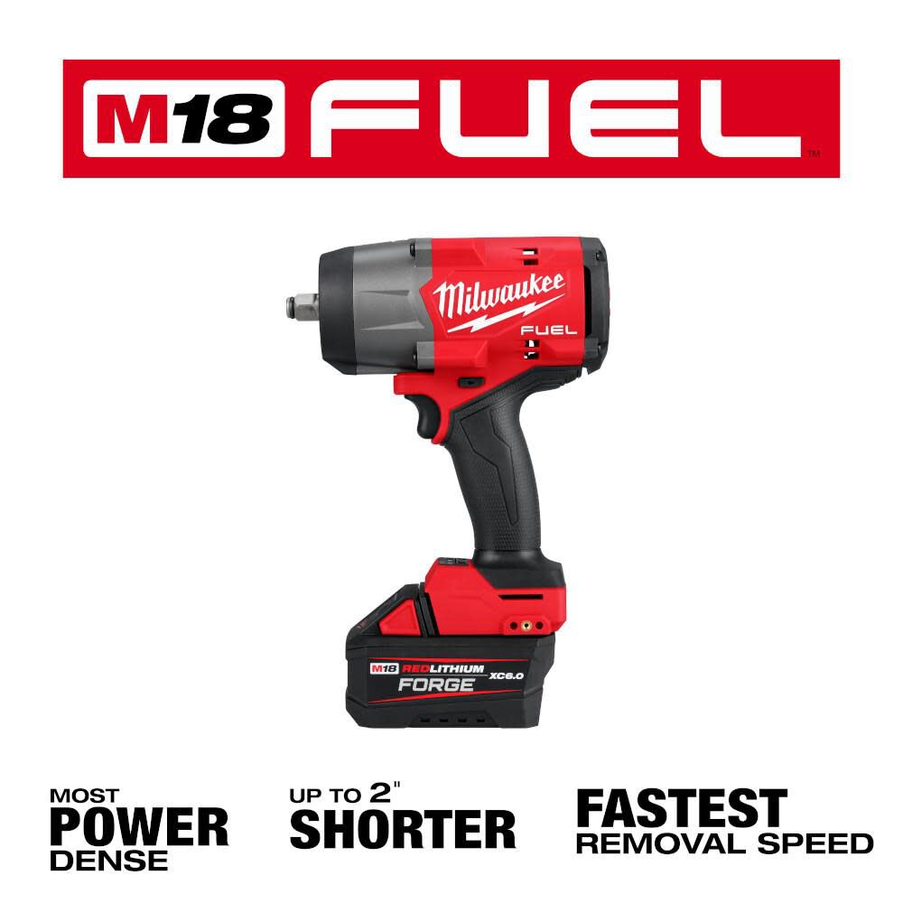 M18 FUEL 1/2in High Torque Impact Wrench with Friction Ring REDLITHIUM FORGE Kit 2967-21F