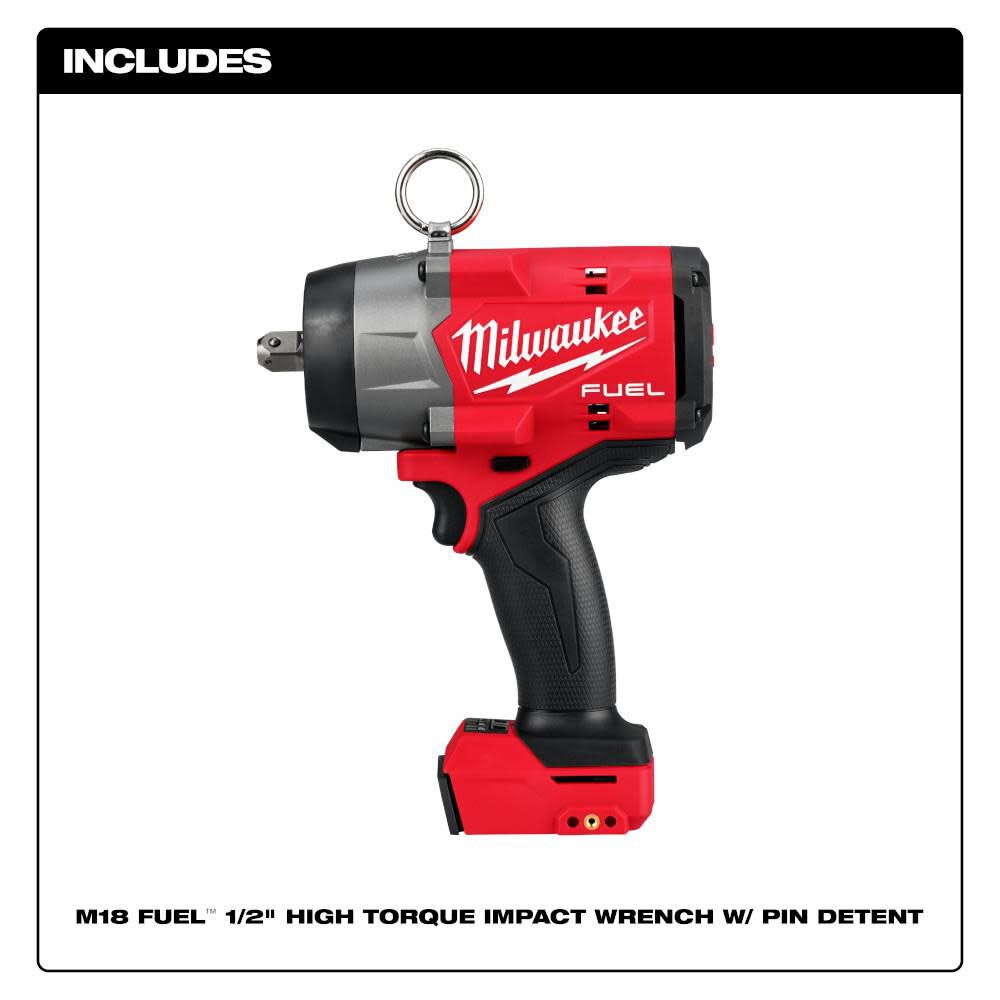 M18 FUEL 1/2in High Torque Impact Wrench with Pin Detent (Bare Tool) 2966-20