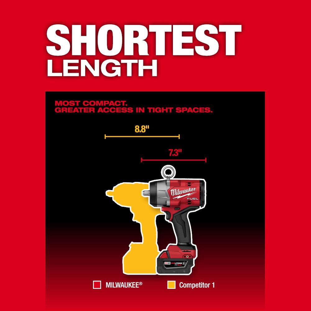 M18 FUEL 1/2in High Torque Impact Wrench with Pin Detent Kit 2966-22