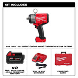 M18 FUEL 1/2in High Torque Impact Wrench with Pin Detent Kit 2966-22