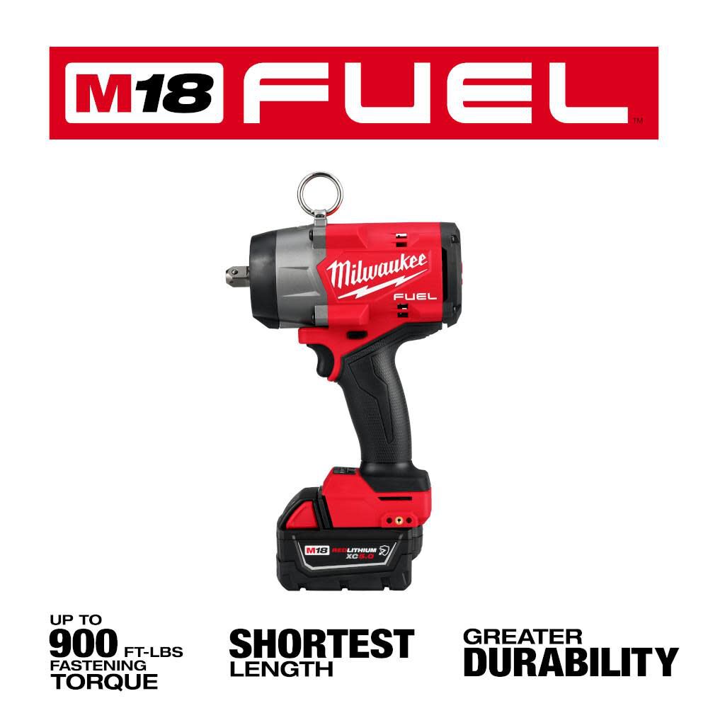 M18 FUEL 1/2in High Torque Impact Wrench with Pin Detent Kit 2966-22