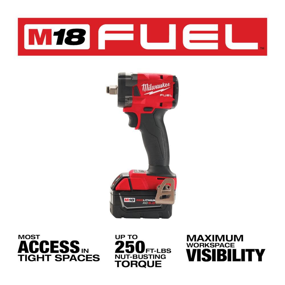 M18 FUEL 1/2inch Compact Impact Wrench with Friction Ring Kit 2855-22R