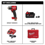 M18 FUEL 1/2inch Mid-Torque Impact Wrench with Pin Detent Kit 2962P-22R