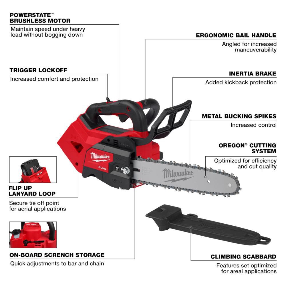 M18 FUEL 12inch Top Handle Chainsaw (Bare Tool) 2826-20C