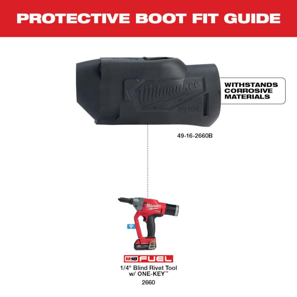 M18 FUEL 1/4inch Blind Rivet Tool with ONE-KEY Protective Boot 49-16-2660B