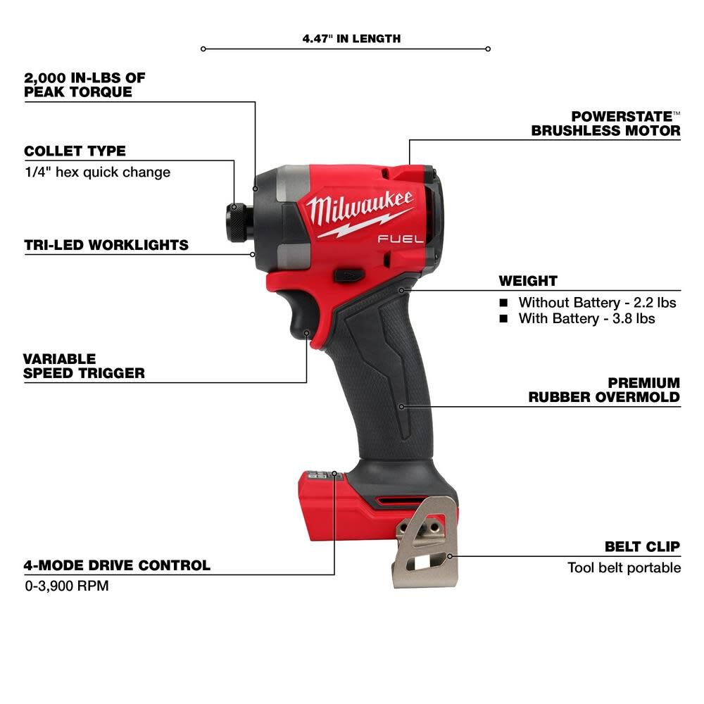 M18 FUEL 1/4inch Hex Impact Driver (Bare Tool) 2953-20