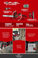 M18 FUEL 16 in Chainsaw & 8 in Pruning Saw Combo Kit Bundle 3004-20-2727-21HD