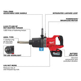 M18 FUEL 1inch D-Handle Ext Anvil High Torque Impact Wrench with ONE-KEY Kit 2869-22HD