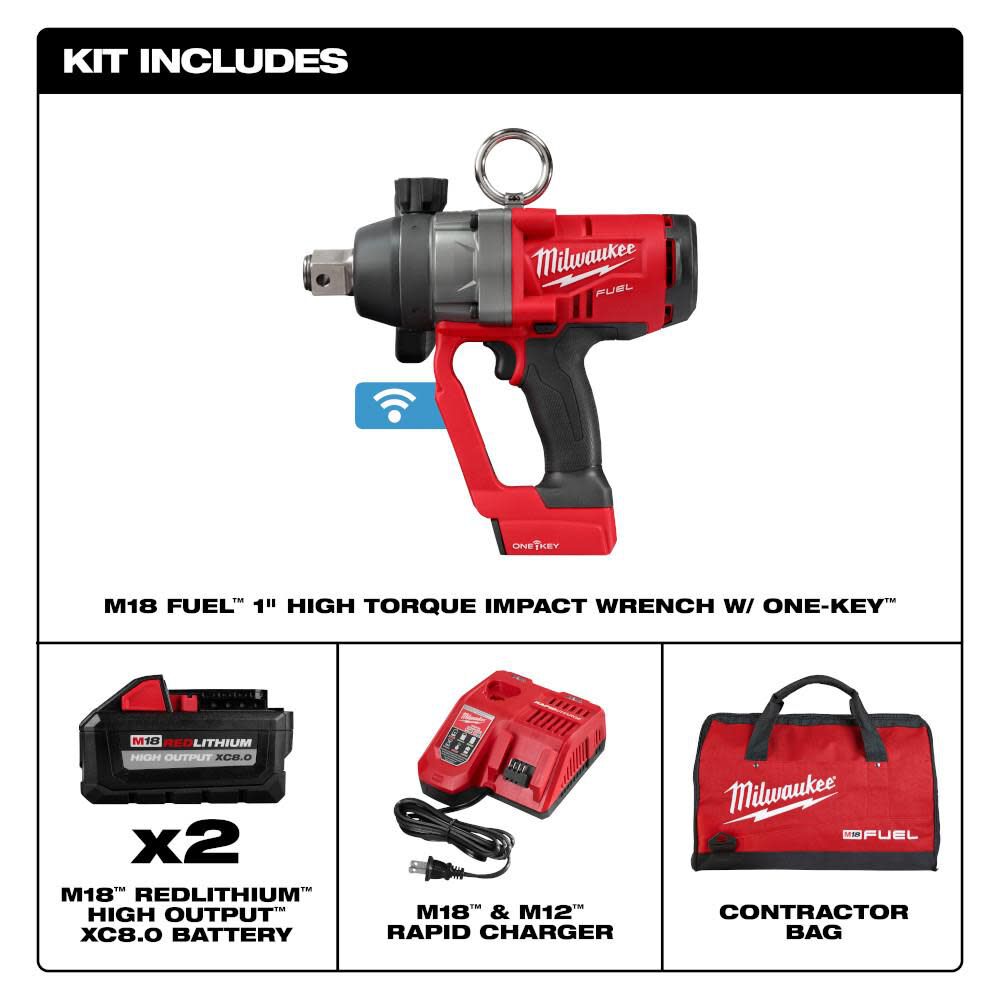 M18 FUEL 1inch High Torque Impact Wrench with ONE-KEY Kit 2867-22