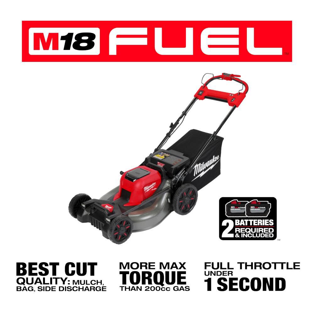 M18 FUEL 21inch Lawn Mower Kit & String Trimmer QUIK-LOK Bundle 2823-22HD-2825-20ST