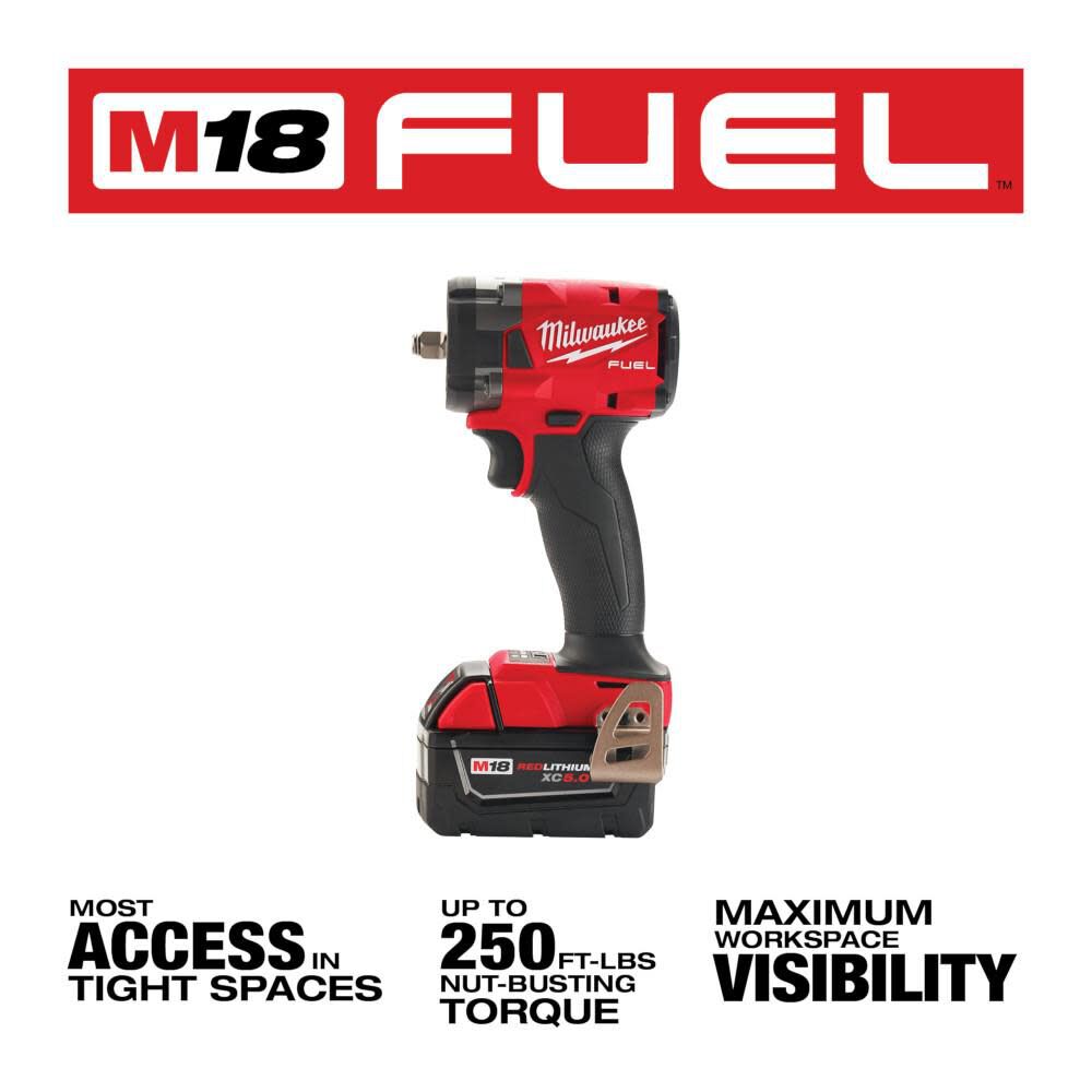 M18 FUEL 3/8inch Compact Impact Wrench with Friction Ring Kit 2854-22R