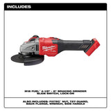 M18 FUEL 4-1/2 in.-6 in. Lock-On Braking Grinder with Slide Switch (Bare Tool) 2981-20