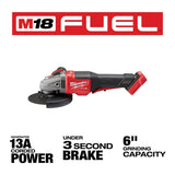 M18 FUEL 4-1/2 in.-6 in. No Lock Braking Grinder with Paddle Switch (Bare Tool) 2980-20