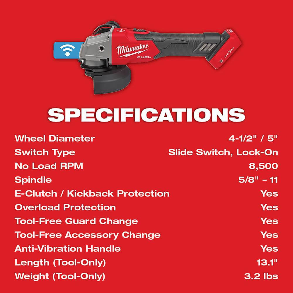 M18 FUEL 4 1/2inch / 5inch Braking Grinder (Bare Tool) 2883-20