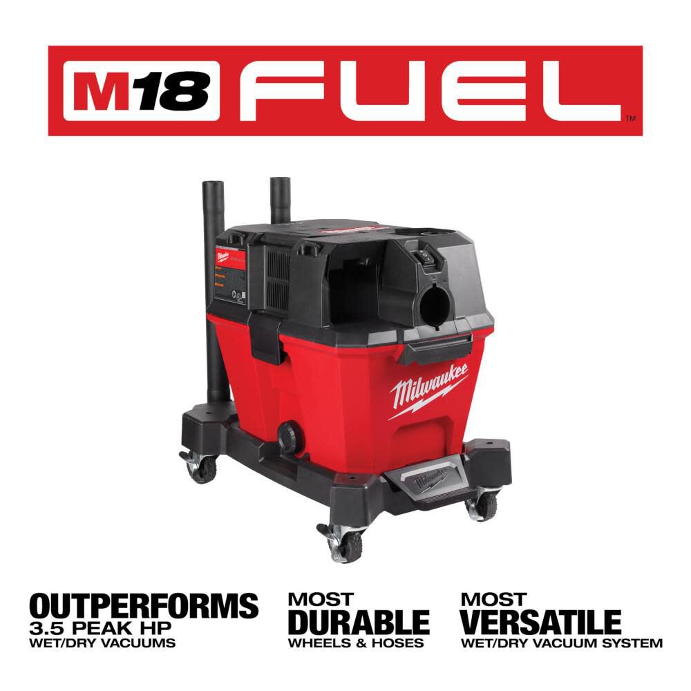 M18 FUEL 6 Gallon Wet/Dry Vacuum (Bare Tool) with 4-in-1 Cleaning Tool & Storage Bag Bundle 0910-20-2026-2019