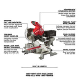 M18 FUEL 7-1/4 in. Dual Bevel Sliding Compound Miter Saw (Bare Tool) 2733-20