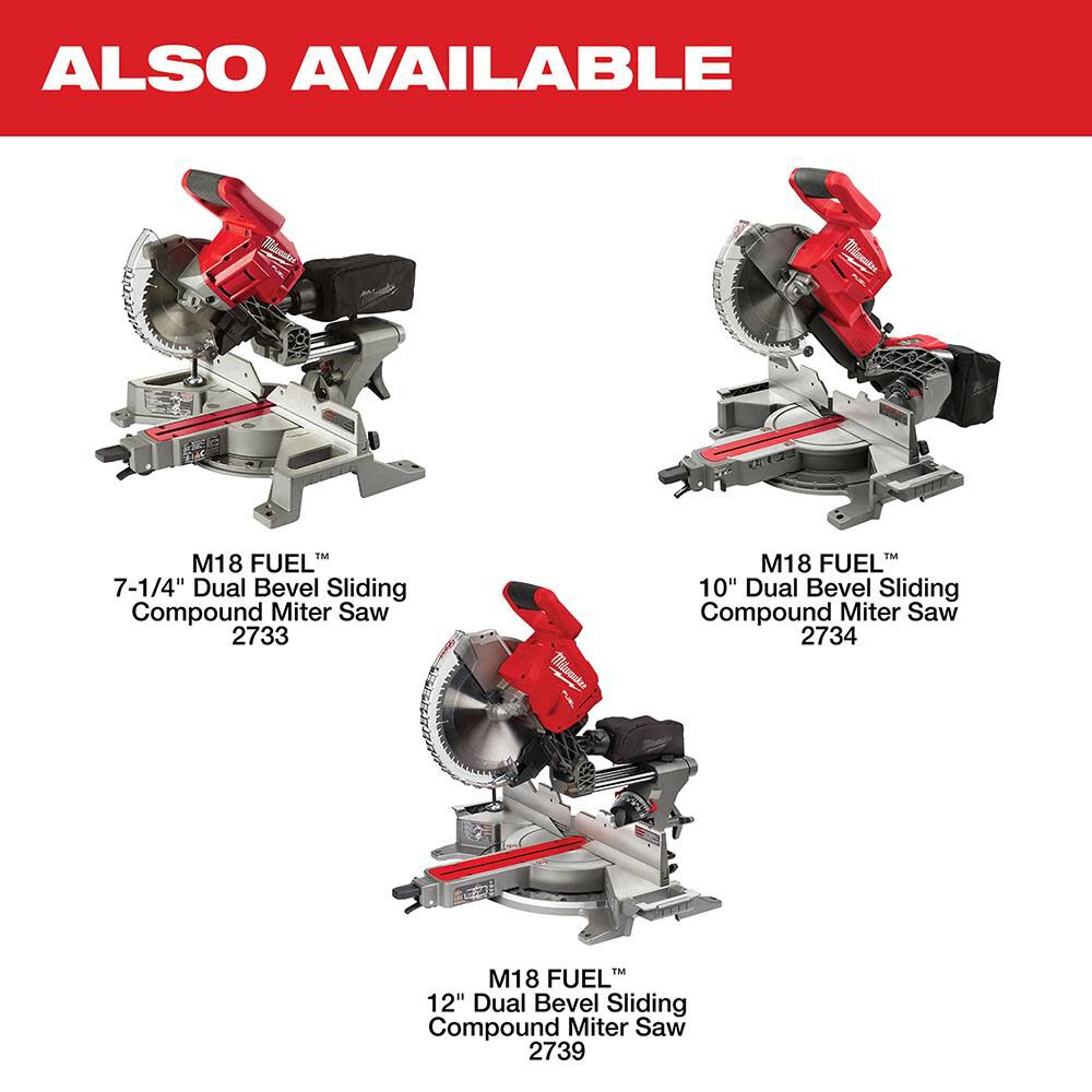 M18 FUEL 7-1/4 in. Dual Bevel Sliding Compound Miter Saw (Bare Tool) 2733-20