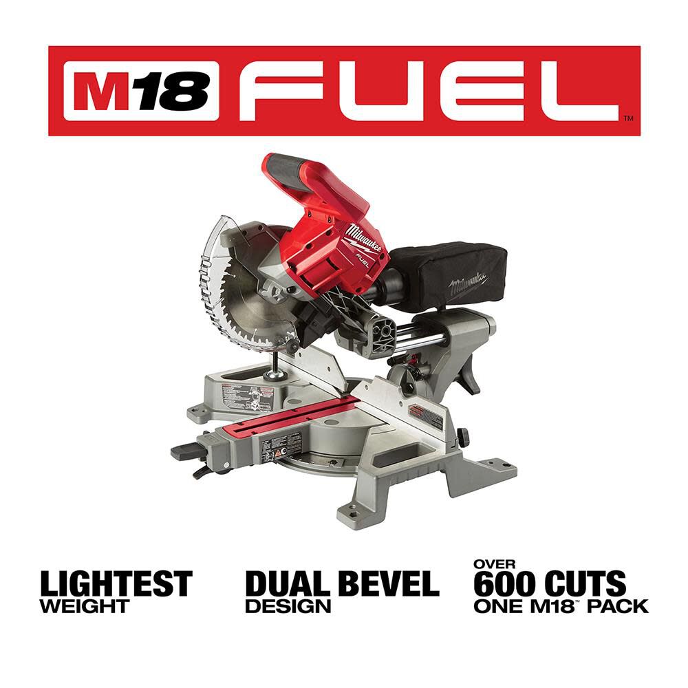 M18 FUEL 7-1/4 in. Dual Bevel Sliding Compound Miter Saw (Bare Tool) 2733-20