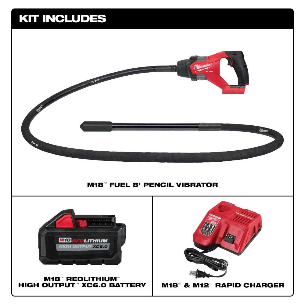 M18 FUEL 8' Concrete Pencil Vibrator Kit 2911-21