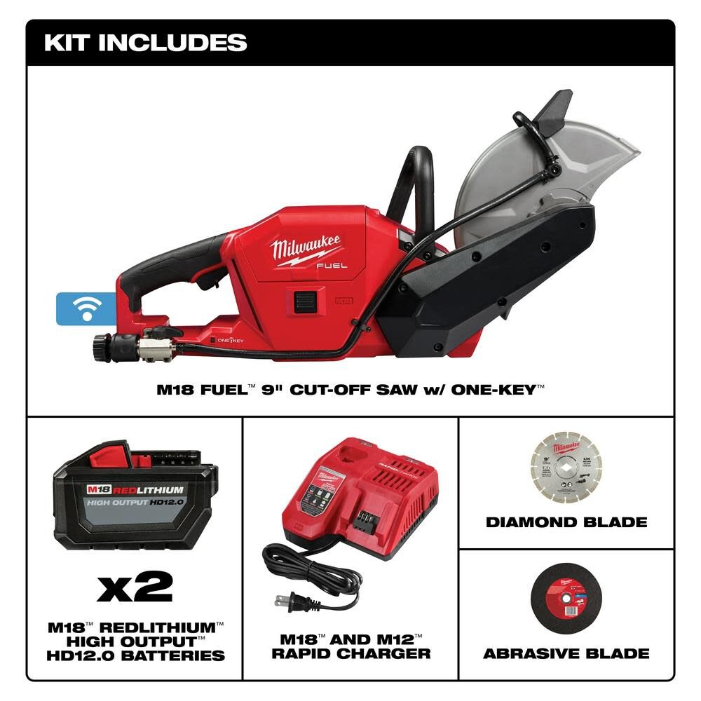 M18 FUEL 9 in. Cut-Off Saw with ONE-KEY Kit 2786-22HD