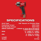 M18 FUEL Automotive Combo Kit with 1/2 in High Torque Impact Wrench & 3/8 in Mid-Torque Impact Wrench 3010-22