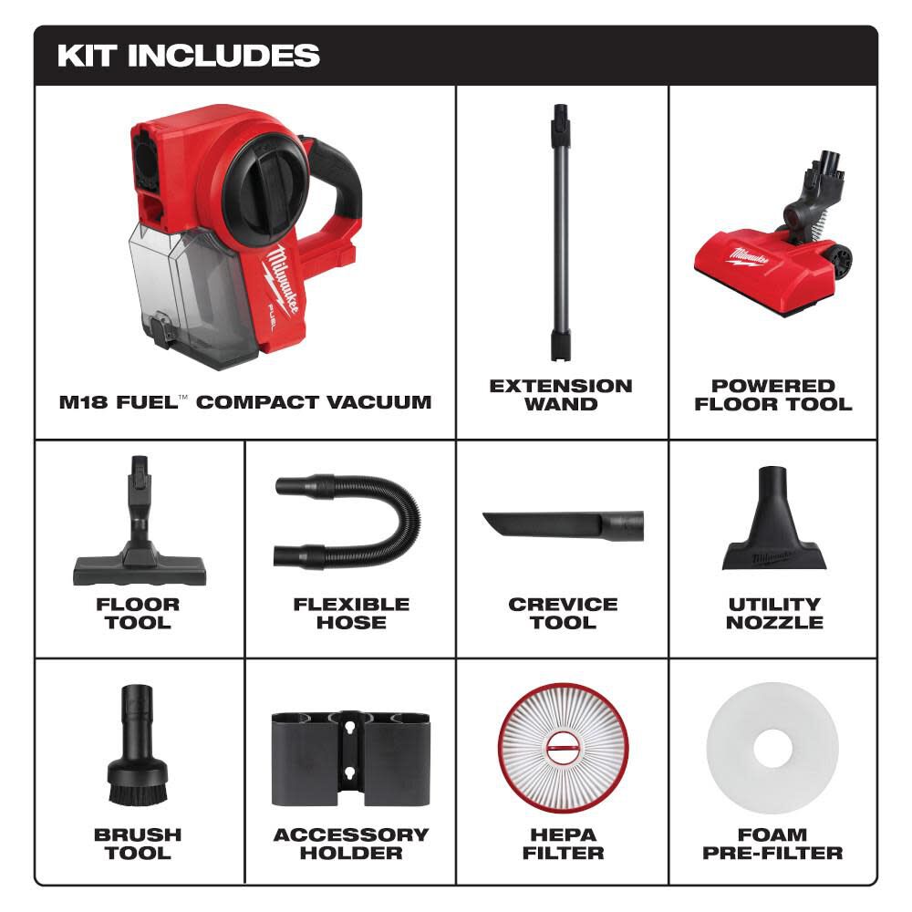 M18 FUEL Compact Vacuum Reconditioned (Bare Tool) 0940-80