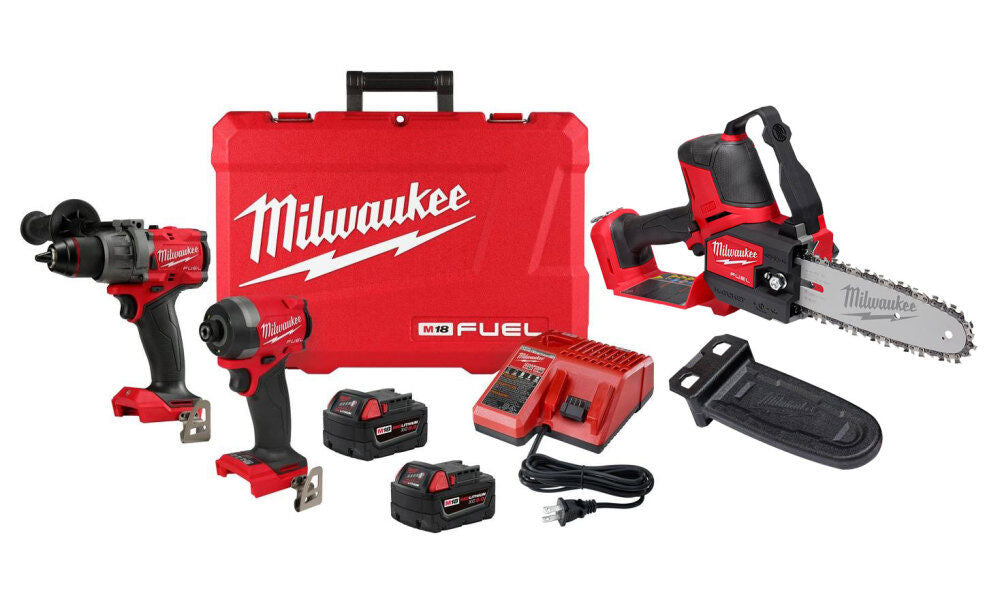 M18 FUEL Drill, Impact Driver & Pruning Saw Combo Kit Bundle 3697-22-3004-20