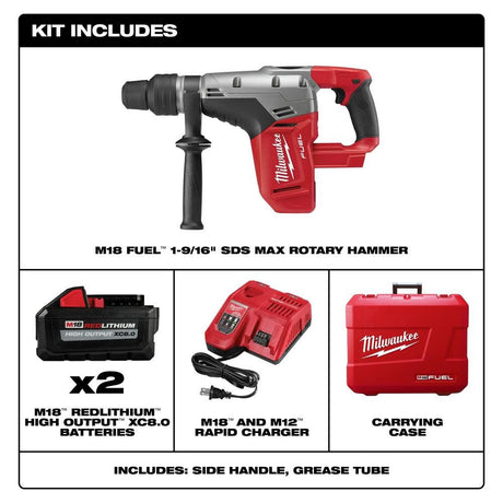 M18 FUEL HIGH DEMAND 1-9/16 In. SDS Max Hammer Drill Kit 2717-22HD