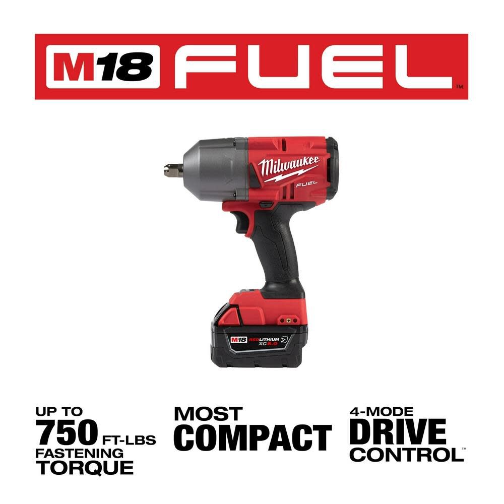 M18 FUEL High Torque 1/2 Impact Wrench with Pin Detent Kit 2766-22R