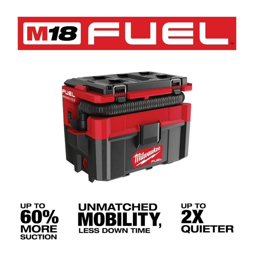 M18 FUEL PACKOUT 2.5 Gallon Wet/Dry Vacuum (Bare Tool) 0970-20