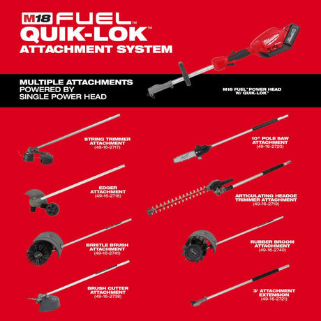 M18 FUEL QUIK-LOK Articulating Hedge Trimmer Attachment 49-16-2719