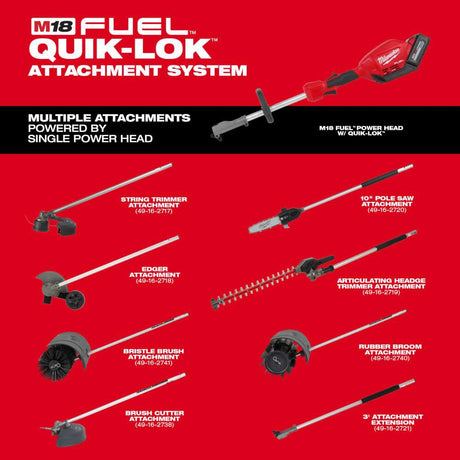 M18 FUEL QUIK-LOK Rubber Broom Attachment Reconditioned 49-16-2740R