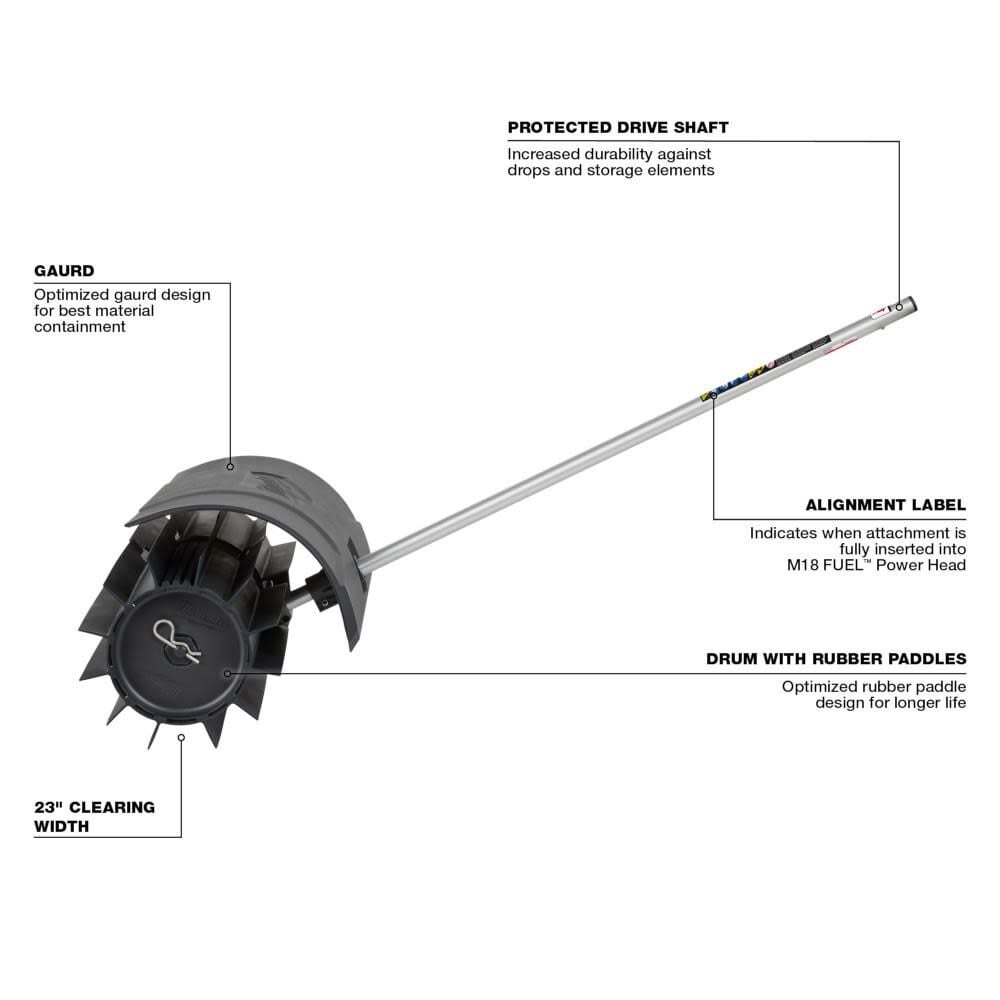 M18 FUEL QUIK-LOK String Trimmer Kit & Rubber Broom Attachment Bundle 2825-21ST-49-16-2740