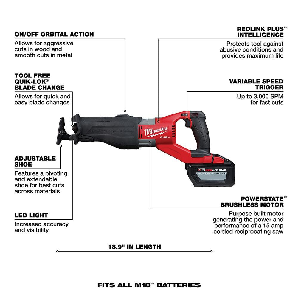 M18 FUEL SUPER SAWZALL Kit 2722-21HD