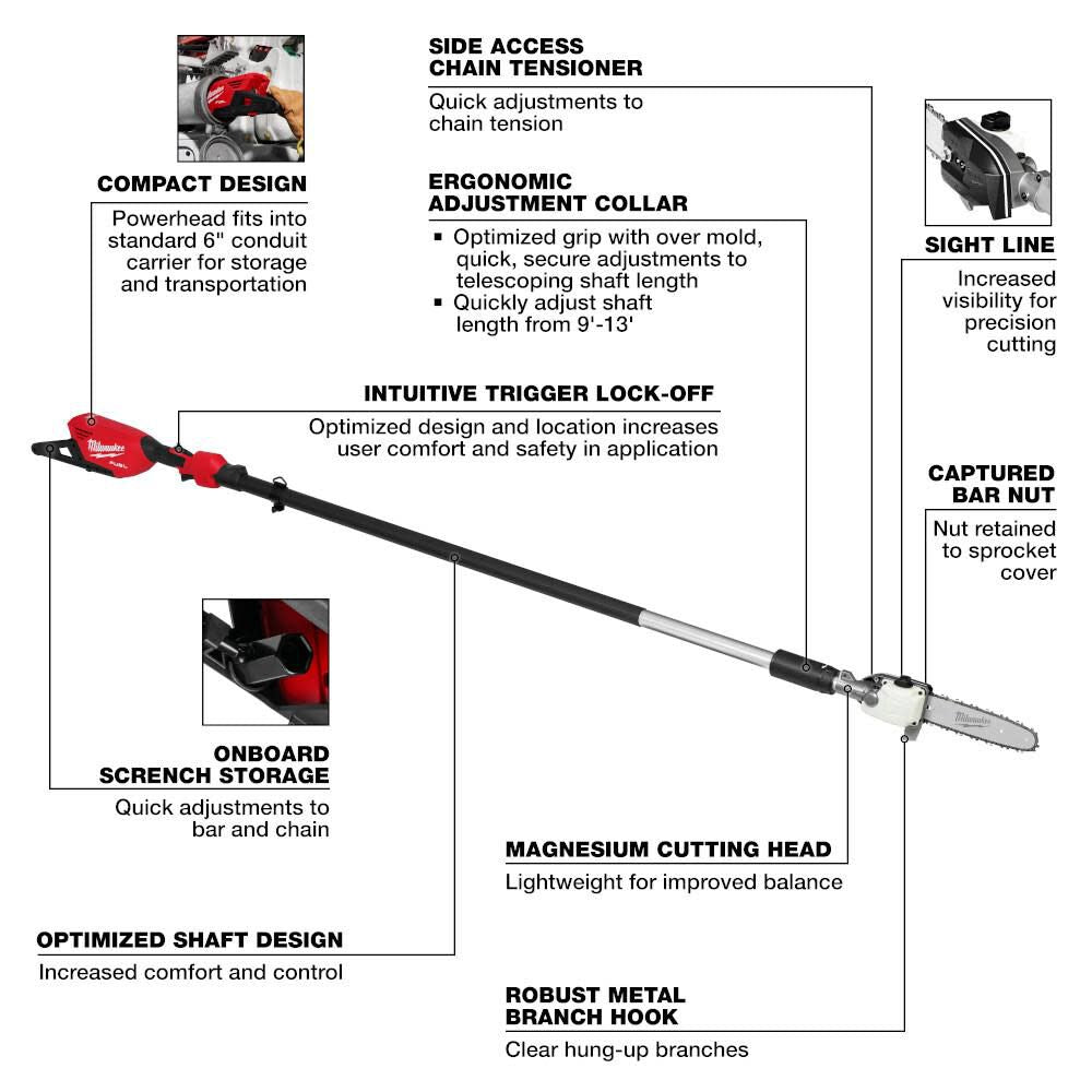 M18 FUEL Telescoping Pole Saw (Bare Tool) 3013-20