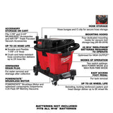 M18 FUEL Vacuum 9 Gallon 36V Wet/Dry (Bare Tool) 0920-20