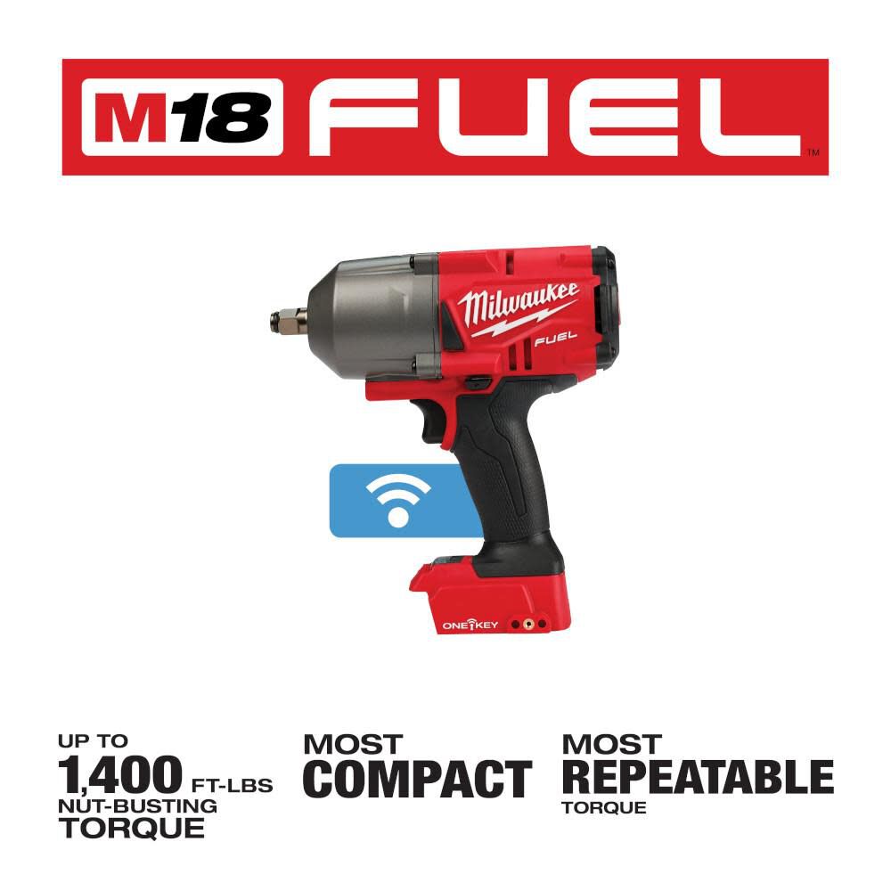 M18 FUEL with ONE-KEY High Torque Impact Wrench 1/2 in Friction Ring (Bare Tool) 2863-20