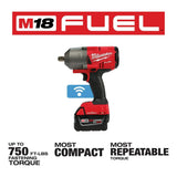 M18 FUEL with ONE-KEY High Torque Impact Wrench 1/2inch Pin Detent Kit 2862-22R